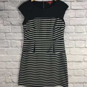 RED Sams Fifth Avenue Size Large Peplum Dress